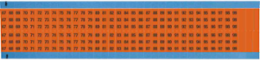 Wire Marker Card - Repositionable Vinyl Cloth, Legend 67 to 99, Orange on Black