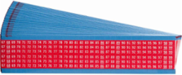 Wire Marker Card - Repositionable Vinyl Cloth, Legend 67 to 99, White on Red