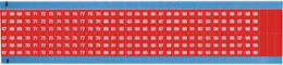 Wire Marker Card - Repositionable Vinyl Cloth, Legend 67 to 99, Red on White