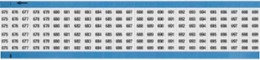 Wire Marker Card - Repositionable Vinyl Cloth, Legend 675 to 699
