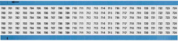 Wire Marker Card - Repositionable Vinyl Cloth, Legend 700 to 724