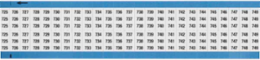 Wire Marker Card - Repositionable Vinyl Cloth, Legend 725 to 749