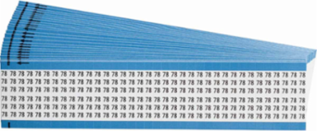 Wire Marker Card - Repositionable Vinyl Cloth, Legend 78