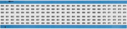 Wire Marker Card - Repositionable Vinyl Cloth, Legend 850 to 874