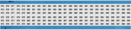 Wire Marker Card - Repositionable Vinyl Cloth, Legend 875 to 899