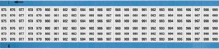 Wire Marker Card - Repositionable Vinyl Cloth, Legend 975 to 999