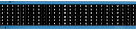 Wire Marker Card - Repositionable Vinyl Cloth, Legend A to Z, Black on White