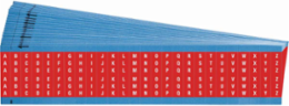 Wire Marker Card - Repositionable Vinyl Cloth, Legend A to Z, White on Red
