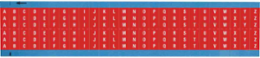 Wire Marker Card - Repositionable Vinyl Cloth, Legend A to Z, White on Red