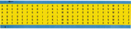 Wire Marker Card - Repositionable Vinyl Cloth, Legend A to Z, Yellow on Black