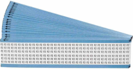 Wire Marker Card - Repositionable Vinyl Cloth, Legend F2