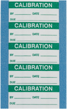 Write-on Labels Value Pack, CALIBRATION, 0.625" H x 1.5" W, Pack of 5 Cards, Green on White