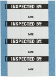 Write-on Labels Value Pack, INSPECTED BY, 0.625" H x 1.5" W, Pack of 5 Cards, Black on White