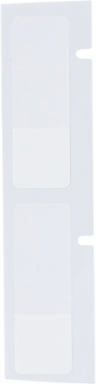 WRAPTOR Series Self-Laminating Vinyl Wire and Cable Labels, 1.5" H x 0.5" W, Clear/White, Roll of 3600 Labels,