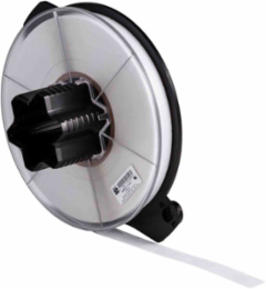 WRAPTOR Series Self-Laminating Vinyl Wire and Cable Labels, 1.5" H x 0.5" W, Clear/White, Roll of 3600 Labels,