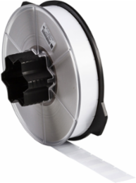 WRAPTOR Series Self-Laminating Vinyl Wire and Cable Labels, 1" H x 1" W, Clear/White, Roll of 5300 Labels,