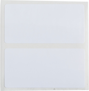 Satin Polyester Labels, 1" H x 2" W, White, Case of 4 Rolls