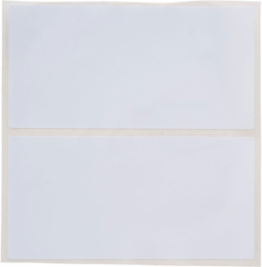 Satin Polyester Labels, 2" H x 4" W, White, Case of 4 Rolls
