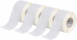 Satin Polyester Labels, 2" H x 4" W, White, Case of 4 Rolls