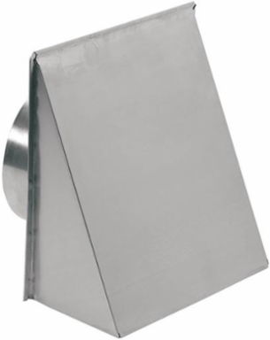Aluminum Wall Cap with Backdraft Damper for 8 Inch Duct, Durable Finish