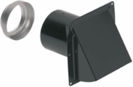 Wall Cap in Black; Ventilation Fans