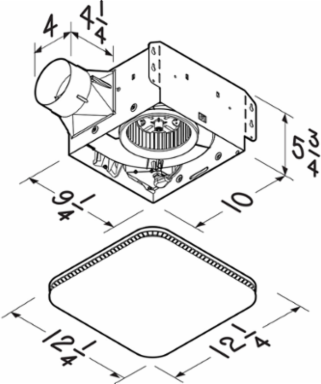 Broan Flex™ Series 110 CFM 1.0 Sone Ventilation Fan with CleanCover™ Energy Star®