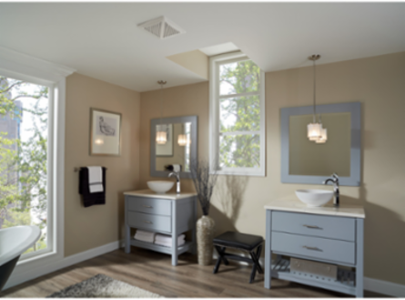 Broan® Flex DC™ Series 50-80-110 Selectable CFM <0.3-0.4-0.9 Sones Humidity Sensing Ventilation Fan Energy Star®