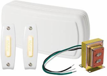 Builder Chimes Kit with Two Lighted Pushbuttons, 5 Inch Height, 9 Inch Width