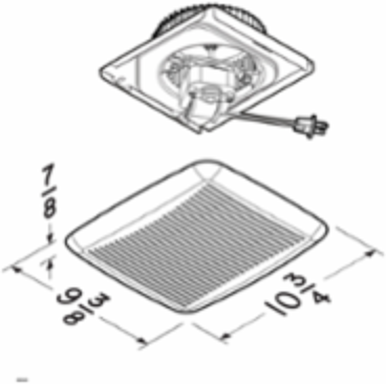 Broan® 60 CFM Bathroom Fan Upgrade Kit, 3.0 Sones