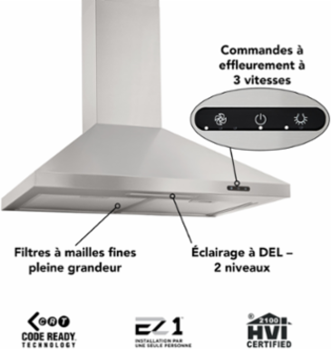 Broan 460 Max Blower CFM, 30-inch Pyramidal Chimney Range Hood, Stainless Steel