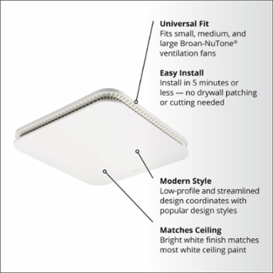 Broan® Universal CleanCover™ Upgrade for Ventilation Fans (4-Pack)