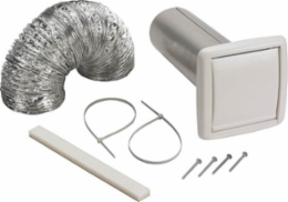 4 Inch Flexible Aluminum Ducting Kit with Wall Cap and Reducer
