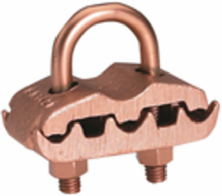 Mechanical Grounding Connector for 3 Cables to Rod/Pipe, 4 AWG to 2/0 AWG, 2 Inch