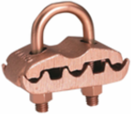 Mechanical Grounding Connector for 3 Cables to Rod/Pipe, 4 AWG to 2/0 AWG, 2 Inch