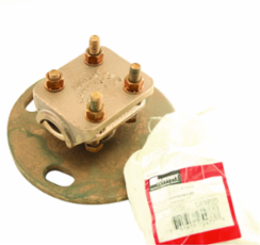 Cast Copper Alloy Bus Support, 6 AWG - 500 Kcmil, 1/8" - 1/2" IPS, 3.00" Bolt Circle