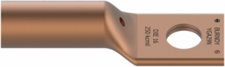 Grounding Irreversible Compression Terminals, Copper, 3.22 Inch Length, 2/0 AWG
