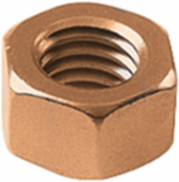 1/2 Inch Electro Tin Plated Hex Nut, Silicon Bronze, 50 EA Package