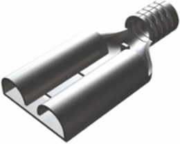 Uninsulated Female Quick Disconnect, 22-18 AWG, Chamfered Barrel, Tin Plated