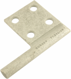 Copper Transformer Adapter Tap, 2 Pad Holes, Tin plated, 630 amp