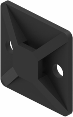 Nylon 6/6 Cable Tie Mounting Base, 1.125 Inch Width, Rubber Adhesive