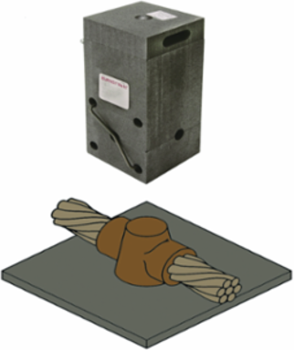 Exothermic Weld Mold for 6 AWG Copper with 45 Weld Metal