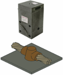 Exothermic Weld Mold for 6 AWG Copper with 45 Weld Metal