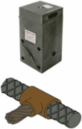 Exothermic Mold for Horizontal Cable Tap to 4/0 AWG & #6 Rebar, BURNDYWeld