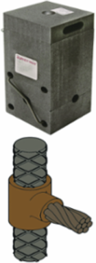 Horizontal Cable Tap Mold for 4/0 AWG and #7 & Larger Rebar