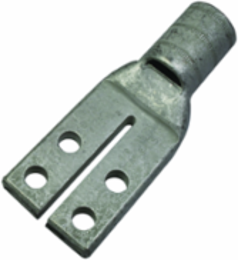 Standard Length Barrel Terminal, 4 Holes, 2 AWG Copper, 1/4 Inch Stud