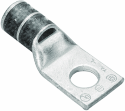 HYLUGTM Terminal Connector, 4 AWG, 5/16 Inch Stud, Tin Plated, Gray, Chamfered
