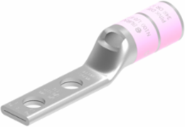 Standard Length Barrel Terminal, 1/0 Copper, 600V-35kV, 2 Holes, Pink