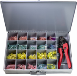 Heat Shrink Insulated Connector Kit with Ratchet Crimp Tool and Terminals