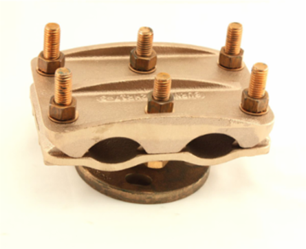 Copper Bus Connectors, Two 1/4 Inch to 1 Inch Tube, 4/0 AWG to 1250 kcmil Capacity