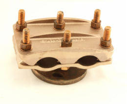 Copper Bus Connectors, Two 1/4 Inch to 1 Inch Tube, 4/0 AWG to 1250 kcmil Capacity